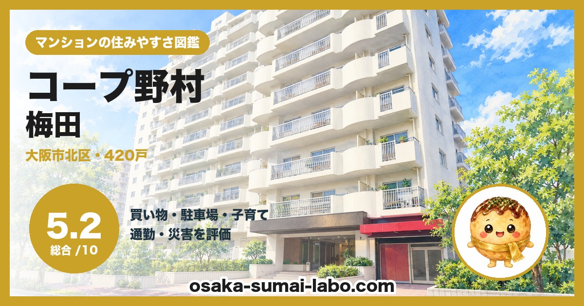 コープ野村梅田の住みやすさ（総合5.2）