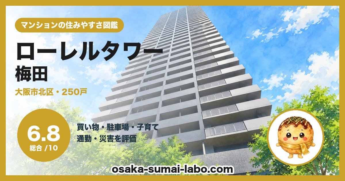 ローレルタワー梅田の住みやすさ(総合6.8)