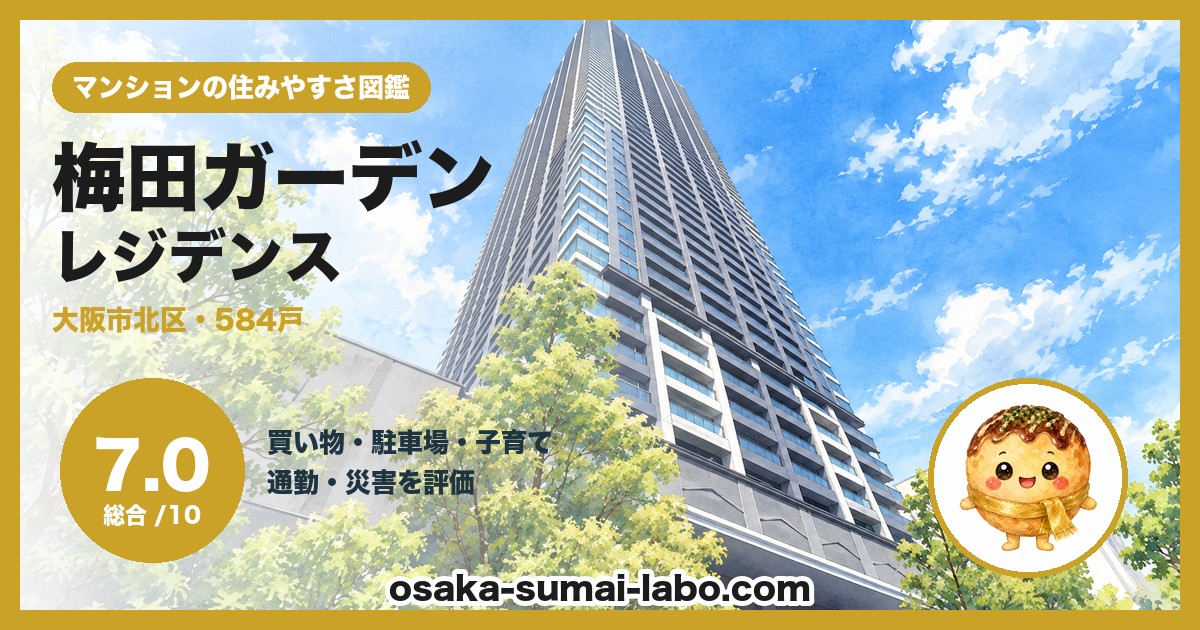 梅田ガーデンレジデンスの住みやすさ(総合7.0)